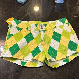NWT Loudmouth argyle “mini” shorts